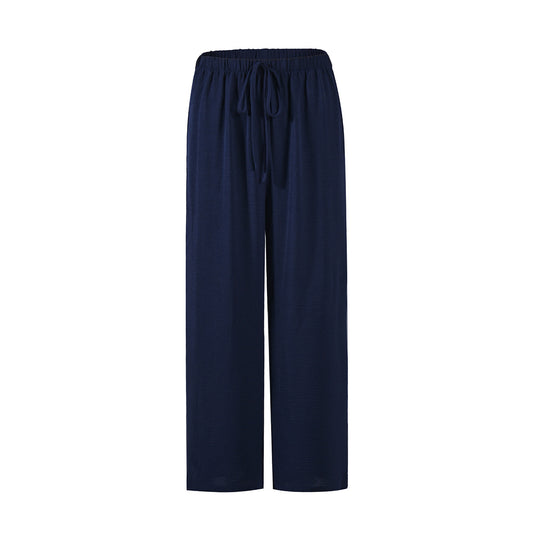 Women's Drawstring Straight-Leg Knit Pants